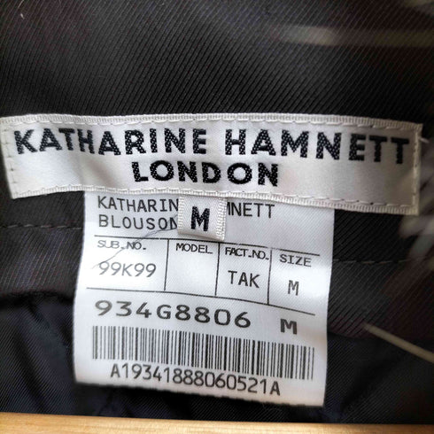 キャサリンハムネットロンドン KATHARINE HAMNETT LONDON キルティングライナー付きフルジップジャケット メンズ M
