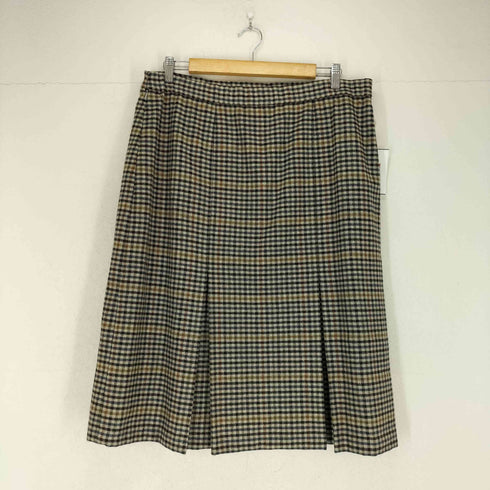 KERRY HOPE MADE IN ENGLAND チェック柄 ウールスカート レディース 90