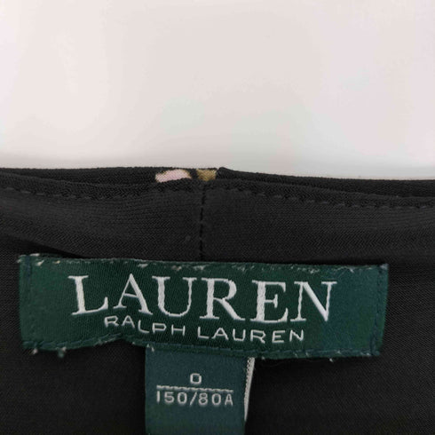 ローレンラルフローレン LAUREN RALPH LAUREN 花柄 ドレープ ひざ丈ワンピース レディース 0 150/80A