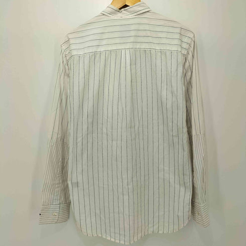 ステューシー Stussy USA製 紫タグ ストライプ柄パッチワーク長袖シャツ メンズ L