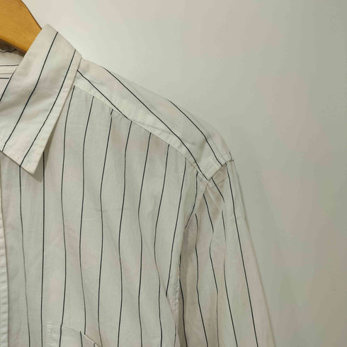 ステューシー Stussy USA製 紫タグ ストライプ柄パッチワーク長袖シャツ メンズ L