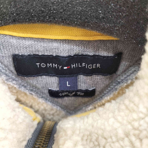 トミーヒルフィガー TOMMY HILFIGER ワンポイントロゴ 裏ボアジップアップジャケット メンズ import:L