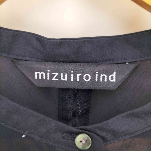 ミズイロインド mizuiro ind stand collar sheer shirt レディース FREE