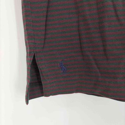 ポロバイラルフローレン Polo by RALPH LAUREN ボーダーコットン半袖シャツ 裾ポニー メンズ JPN:M