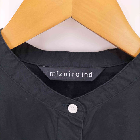 ミズイロインド mizuiro ind カットオフスタンドカラーシャツワンピース レディース FREE