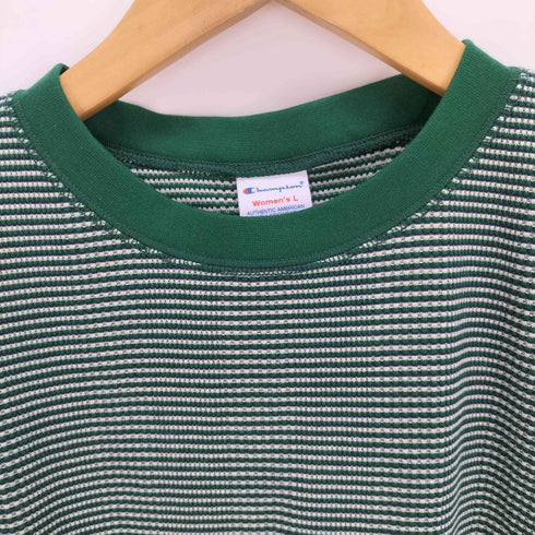 チャンピオン Champion 鹿の子ボーダーTシャツ レディース JPN:L