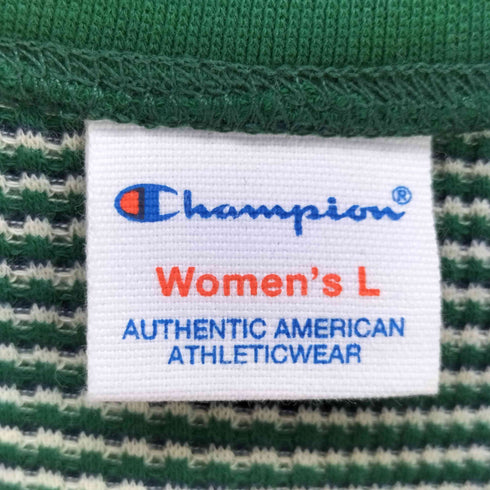 チャンピオン Champion 鹿の子ボーダーTシャツ レディース JPN:L