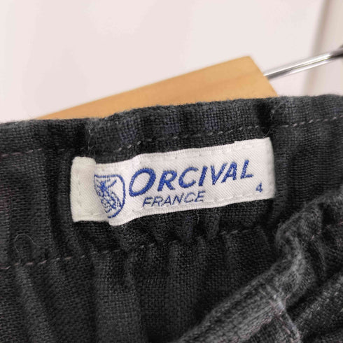 オーチバル ORCIVAL ベルテッドリネンタックパンツ メンズ 4