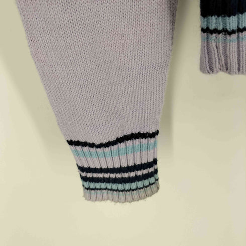 ラコステ LACOSTE ワンポイント 刺繍 リブライン ジップアップ アクリル ニット ドライバーズ レディース 12