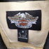 ハーレーダビッドソン HARLEY-DAVIDSON 00S 両面 ロゴプリント スリーブライン コットン L/S ポロシャツ インド綿 メンズ import:M