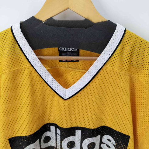 アディダス adidas 80-90S ゲームシャツ フットボールTシャツ ビッグサイズ メッシュ メンズ JPN:M