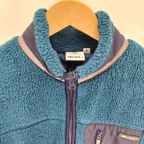 ニコアンド niko and... 19AW 配色 ワイド ボア ブルゾン フリース ジャケット メンズ import:M