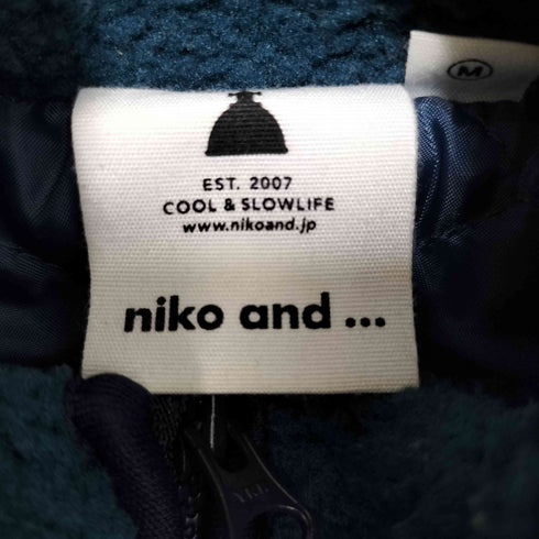 ニコアンド niko and... 19AW 配色 ワイド ボア ブルゾン フリース ジャケット メンズ import:M