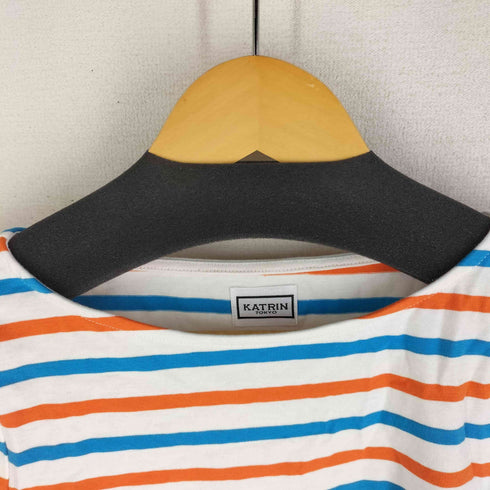 KATORIN ボーダー柄 L/S TEE ロングスリーブ ショルダーギャザー レディース FREE