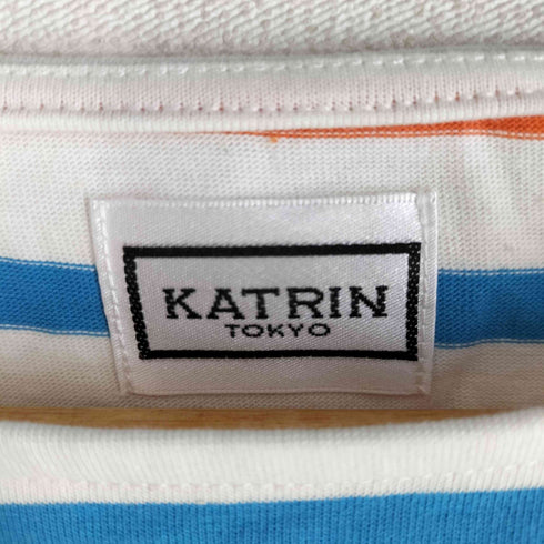 KATORIN ボーダー柄 L/S TEE ロングスリーブ ショルダーギャザー レディース FREE
