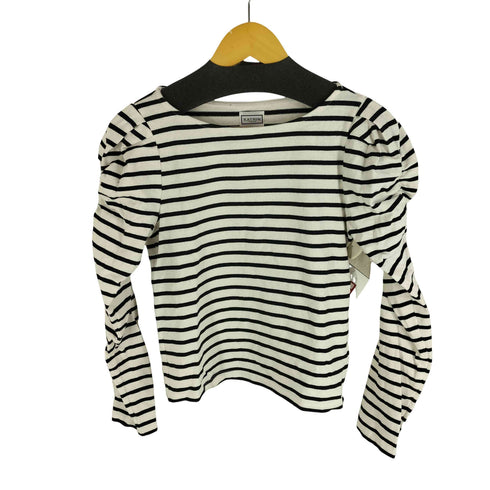 KATORIN ボーダー柄 L/S TEE ロングスリーブ ショルダーギャザー レディース FREE