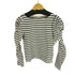KATORIN ボーダー柄 L/S TEE ロングスリーブ ショルダーギャザー レディース FREE