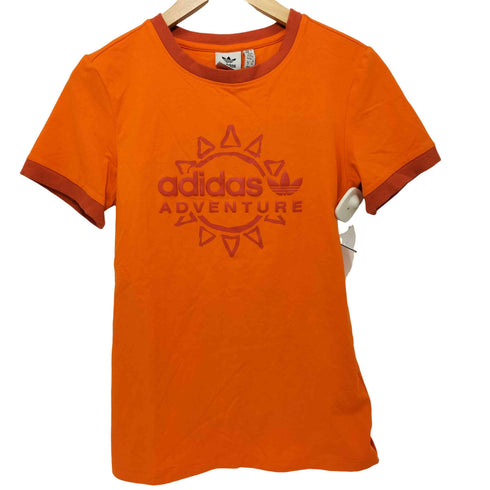 アディダスオリジナルス adidas Originals Adventure Logo Slim Tee - Orange レディース M
