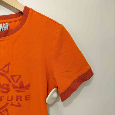 アディダスオリジナルス adidas Originals Adventure Logo Slim Tee - Orange レディース M