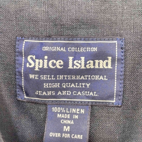 Spiice Island リネン100 ボックスシルエット半袖シャツ メンズ M