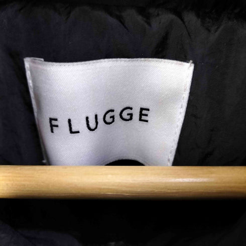FLUGGE クロップドダウンジャケット パファー ドローコード ブラック レディース