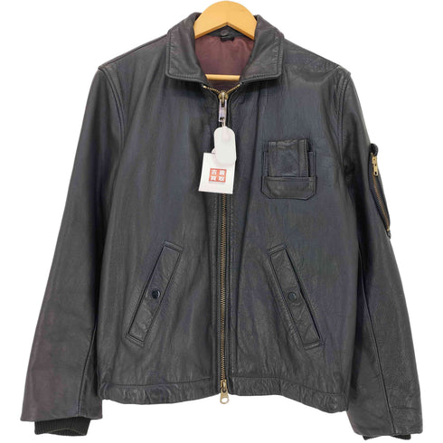 フレンチアーミー FRENCH ARMY 70-80s French Army Pilot Leather Jacket フランス軍 YKKジップ レザーパイロットジャケット メンズ 48