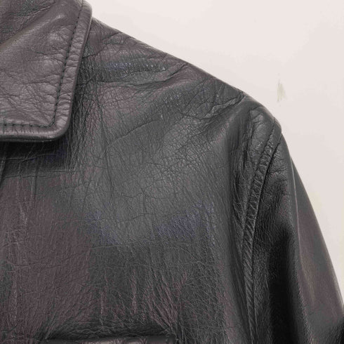 フレンチアーミー FRENCH ARMY 70-80s French Army Pilot Leather Jacket フランス軍 YKKジップ レザーパイロットジャケット メンズ 48