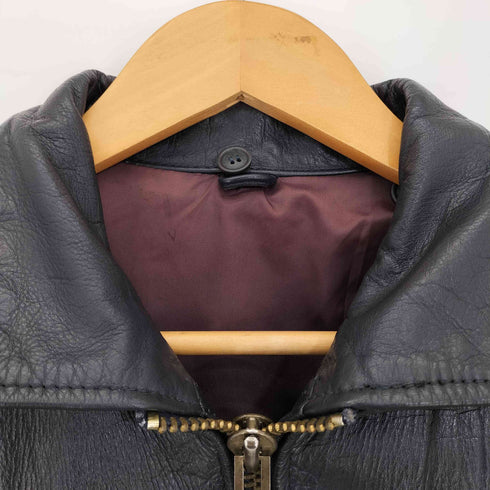 フレンチアーミー FRENCH ARMY 70-80s French Army Pilot Leather Jacket フランス軍 YKKジップ レザーパイロットジャケット メンズ 48