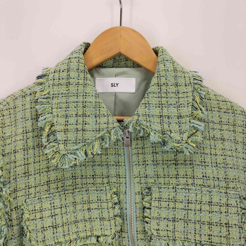 スライ SLY SPRING TWEED CROP ジャケット レディース FREE
