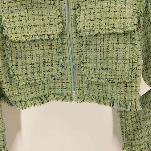 スライ SLY SPRING TWEED CROP ジャケット レディース FREE