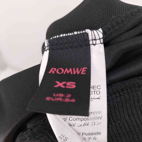 ROMWE ラインストーンフレアパンツ ベロア 十字架 クロス Y2K レディース JPN:XS