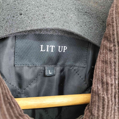 LIT UP フェイクレザーカバーオールジャケット メンズ JPN:L