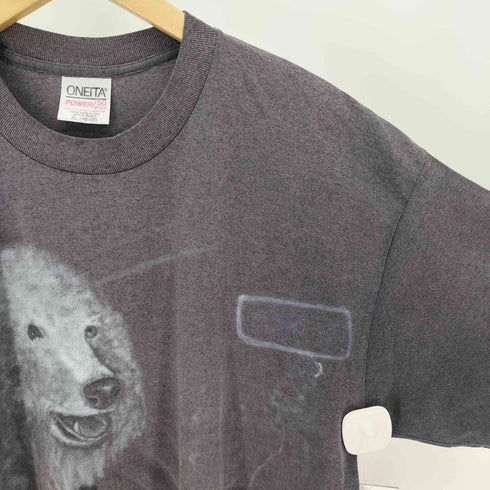 オニータ ONEITA 90S USA製 シングルステッチ アニマル プリント S/S Tシャツ メンズ import:XL