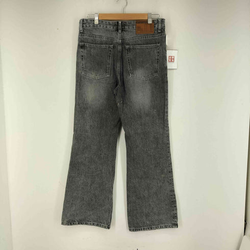 メゾンプリンス mason prince ワイドブラックフレアデニムパンツ 先染め メンズ