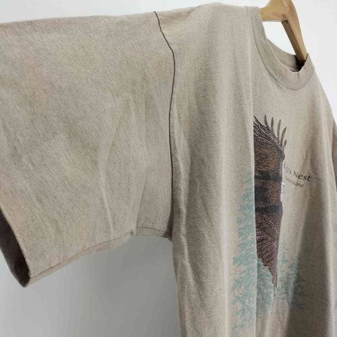 PRAIRIE MOUNTAIN 90S USA製 Eagles Nest シングルステッチ バード アニマル プリント S/S Tシャツ メンズ import:XL