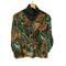 calabaza ハイネック総柄 L/S レースアップトップス レディース