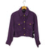 ザラ ZARA 金釦ツイードジャケット レディース import:S