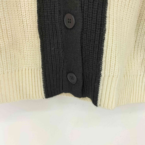 ザラ ZARA コントラスト アクリル ニット カーディガン レディース M