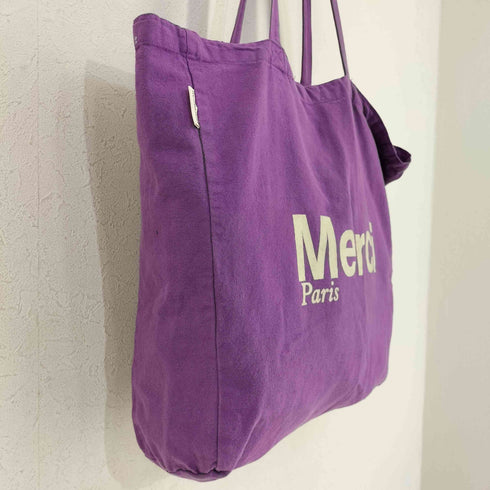 MERCI Cotton Tote Bag Grand PURPLEECRU レディース