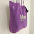MERCI Cotton Tote Bag Grand PURPLEECRU レディース