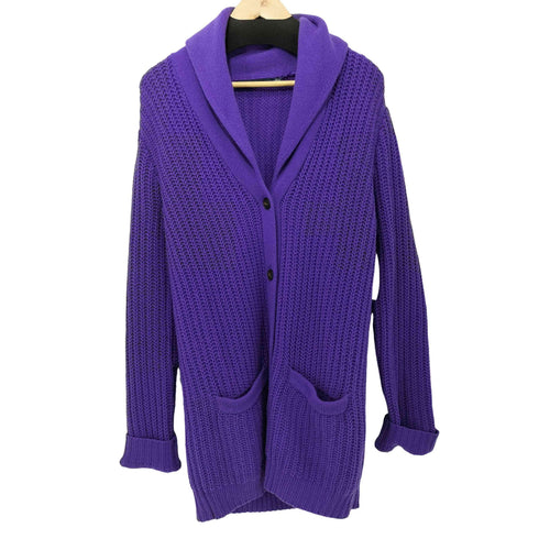 ラルフローレン RALPH LAUREN カシミヤ混 ショールカラーカーディガン レディース M