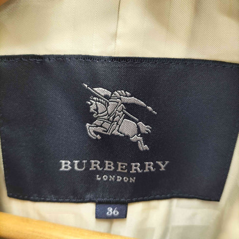 バーバリーロンドン BURBERRY LONDON シングルトレンチコートメタルボタン レディース 36