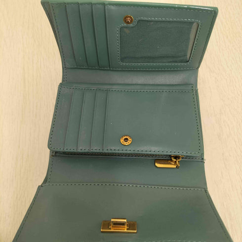 チャールズキース CHARLES & KEITH メタリックアクセントフロントフラップウォレット レディース