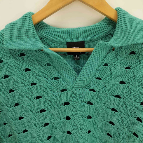 ステューシー Stussy OPEN KNIT COLLARED SWEATER メンズ import:S
