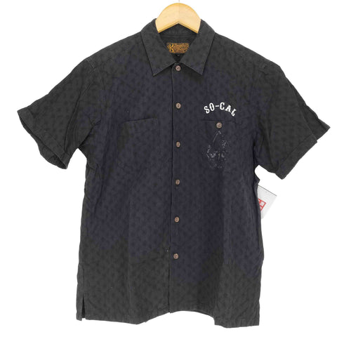 カスタムスタイル KUSTOMSTYLE 両面ロゴ刺繍開襟S/S シャツ メンズ JPN:L