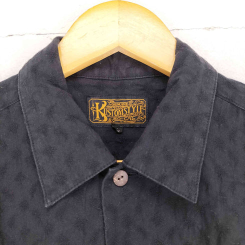カスタムスタイル KUSTOMSTYLE 両面ロゴ刺繍開襟S/S シャツ メンズ JPN:L