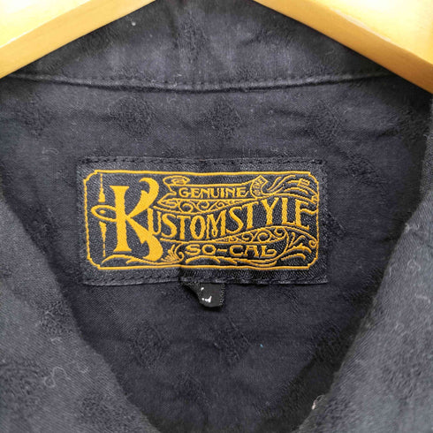 カスタムスタイル KUSTOMSTYLE 両面ロゴ刺繍開襟S/S シャツ メンズ JPN:L
