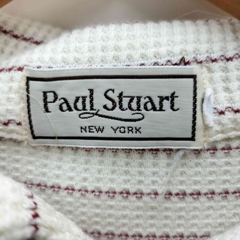 ポールスチュアート Paul Stuart バイカラーボーダーワッフルポロシャツ メンズ JPN:L