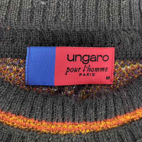 ウンガロ ungaro 総柄 ウール 長袖ニット メンズ JPN:M