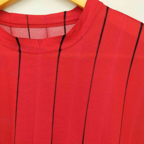 イッセイミヤケ ISSEY MIYAKE クルーネック プリーツ ストライプ カットソー レディース JPN:M